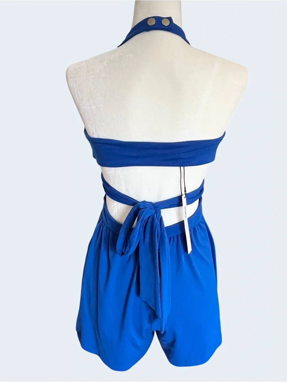 Susana Monaco Sapphire Blue Halter Romper